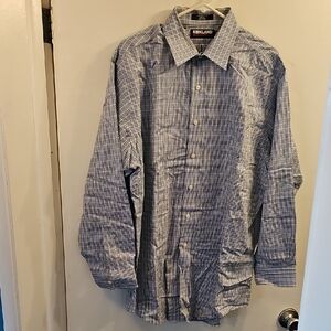Mens Blue Casual Button Down Shirt